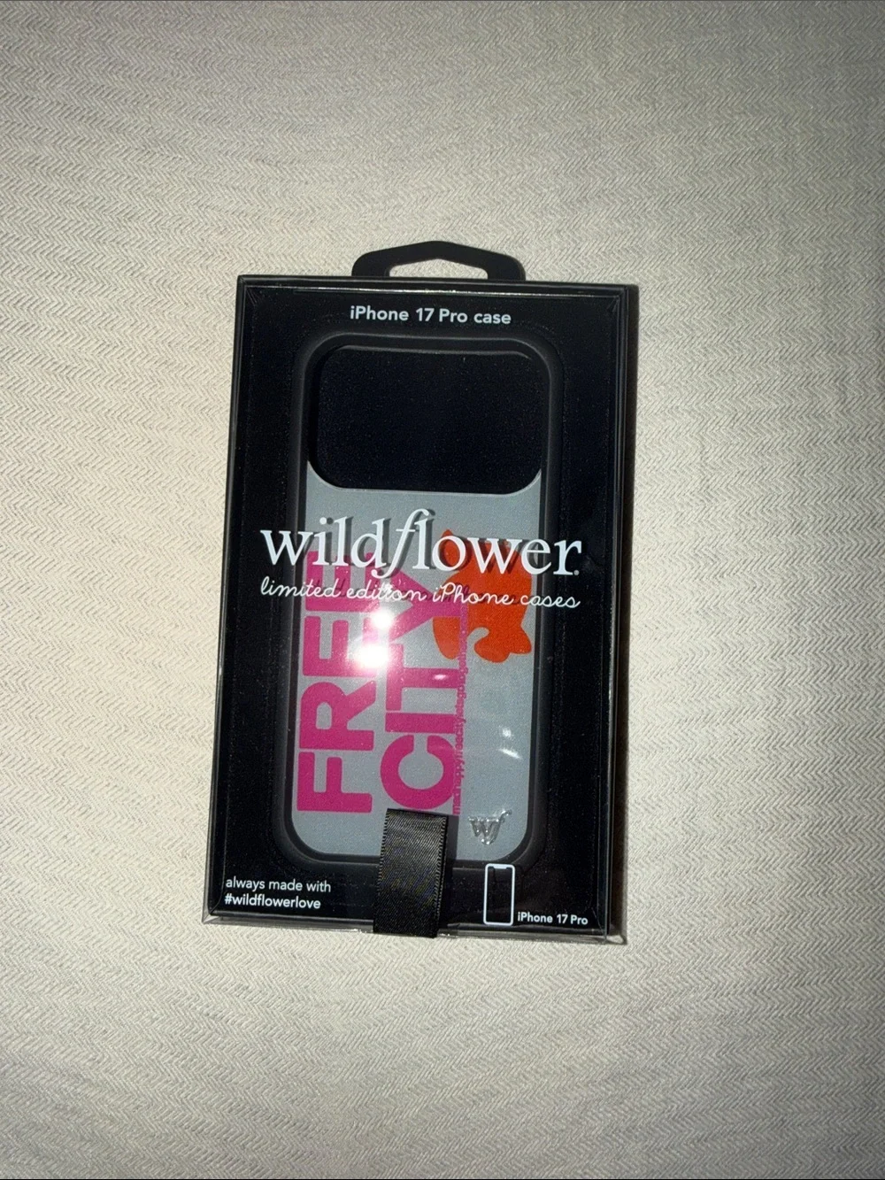 Madhappy x Wildflower iPhone 17 Pro Case in White with Pink Accent
